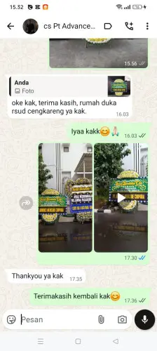 Testimonial Papan Bunga Pernikahan biru